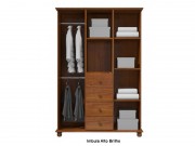 Guarda Roupa Armario Roupeiro Montauri 1205 Espelhado 03 Portas  